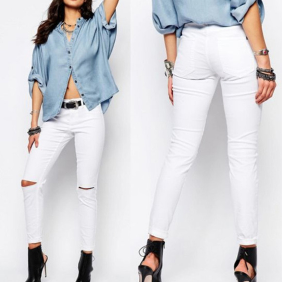 noisy may white jeans